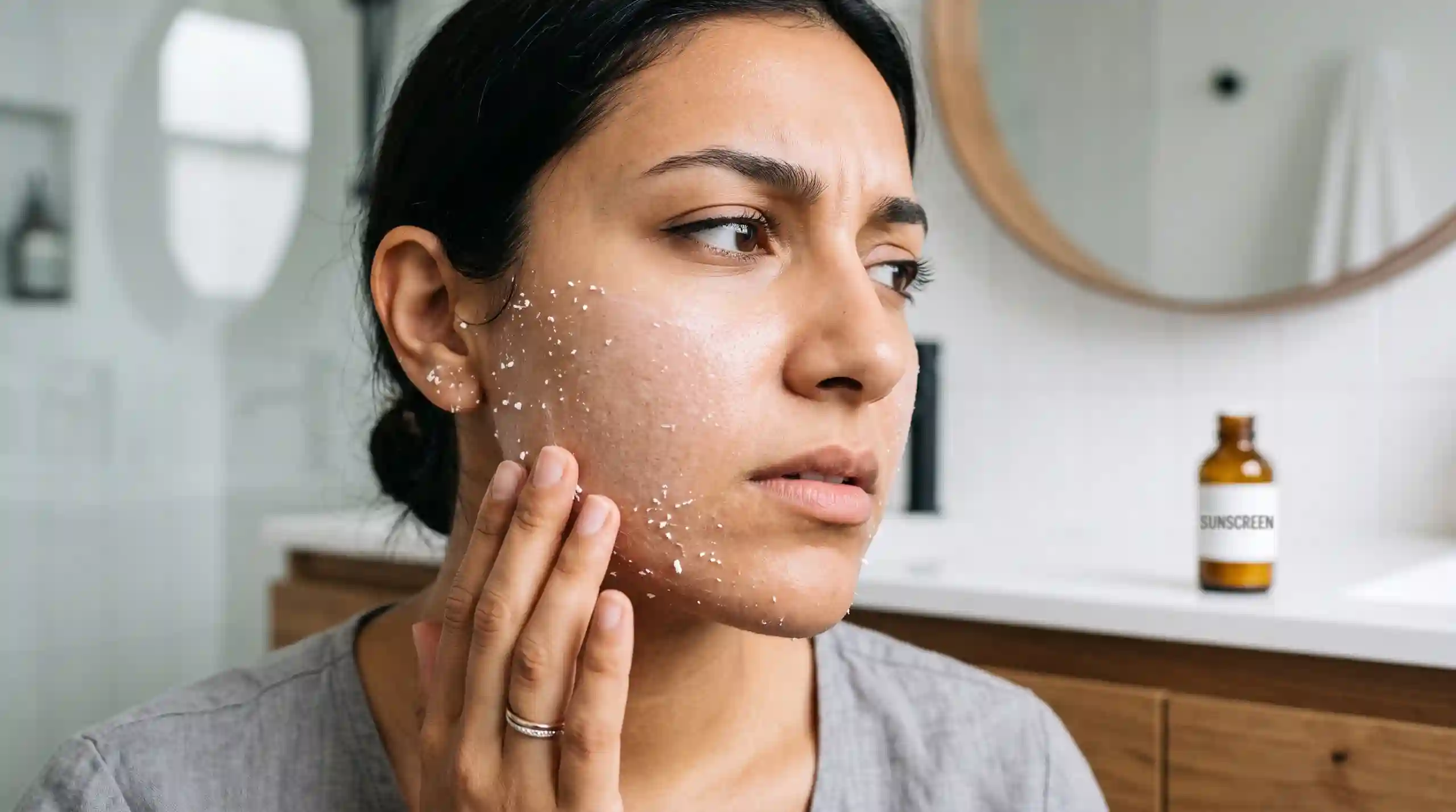 چرا ضدآفتاب و کرم پودر روی صورت فیتیله می‌شن؟ (راه‌حل لوله شدن کرم روی پوست)