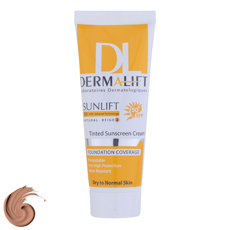 کرم ضدآفتاب درمالیفت مدل SPF50 پوست خشک 2، حجم 40 میلیلیتر