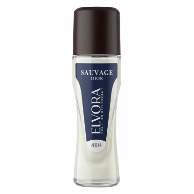 مام رول ضد تعریق الورا مدل Sauvage Dior حجم 75 میل  Elvora Deo Roll-on Sauvage Dior 75 ml