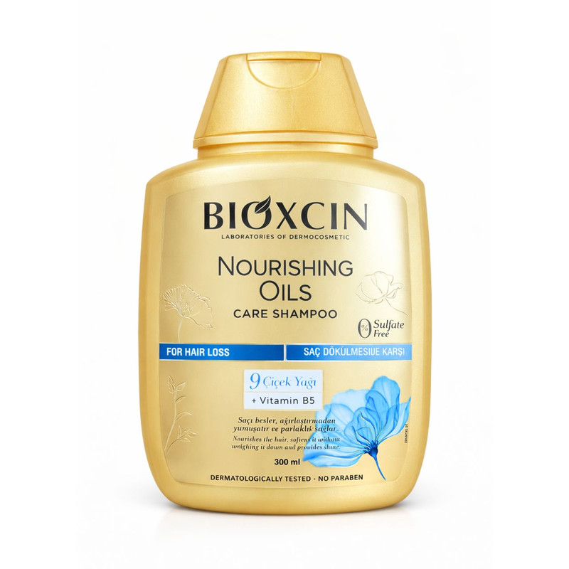 شامپو تقویت کننده و ترمیم کننده مو بیوکسین مدل Nourishing Oils Care مناسب برای انواع مو حجم 300 میلی لیتر