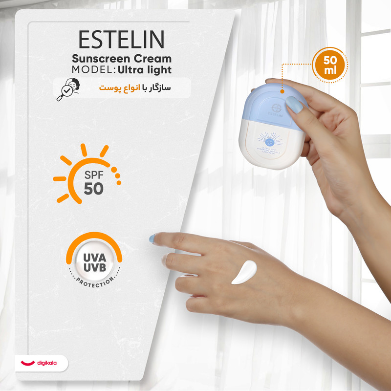 کرم ضد آفتاب بیرنگ استلین، 80 SPF، مدل ultra،  مناسب انواع پوست با حجم 100 میلی لیتر، محافظتکننده در برابر اشعههای UVA و UVB،