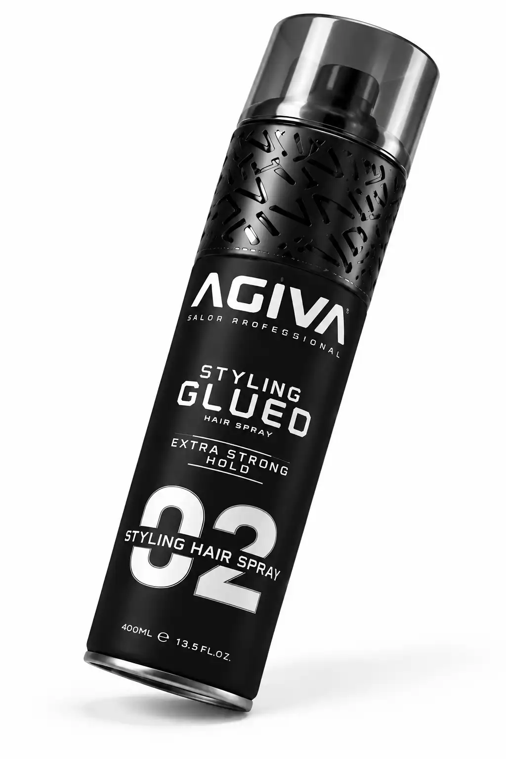اسپری حالت‌دهنده مو اگیوا AGIVA شماره 02 مدل Styling Glued حجم 400ml | اکسترا استرانگ بدون سفیدک