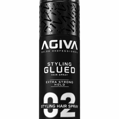 اسپری حالت‌دهنده مو اگیوا AGIVA شماره 02 مدل Styling Glued حجم 400ml | اکسترا استرانگ بدون سفیدک