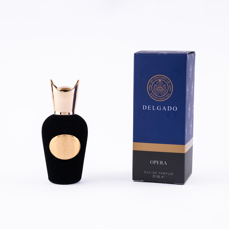 عطر جیبی دلگادو Delgado مدل اپرا حجم 25 میلی‌لیتر | عطر خنک، گلی و میوه‌ای با پخش بوی بالا