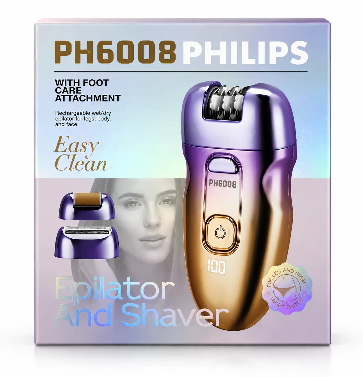 اپیلاتور و شیور فیلیپس مدل PH6008 شارژی